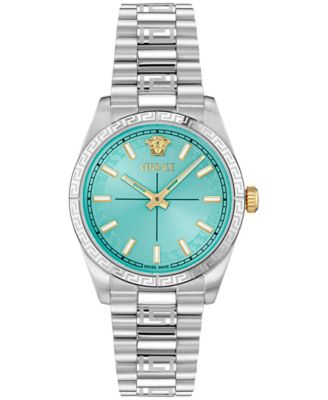 Женские швейцарские часы-браслет Versace Millenyium из нержавеющей стали, серебро 32 мм