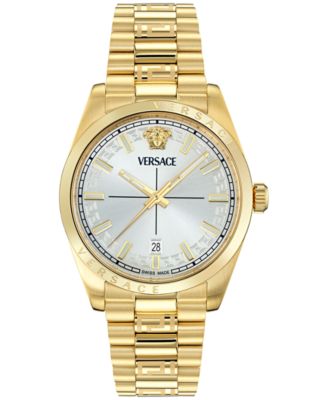 Мужские швейцарские часы-браслет Versace с ионным покрытием из золота Millenyium, 40 мм, золото