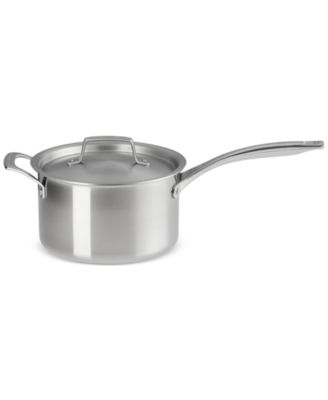 Круглая кастрюля Le Creuset Essential из нержавеющей стали с крышкой, 4 литра.