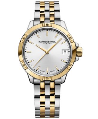 Женские часы Raymond Weil Tango 30 мм двухцветные, белый
