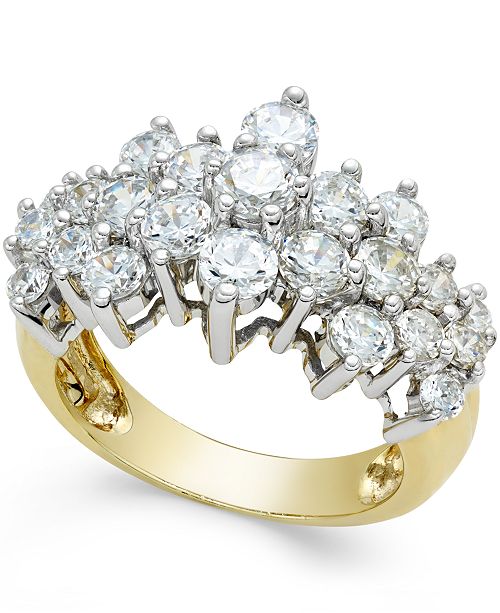Macy S Diamond Pyramid Ring 2 1 2 Ct T W In 14k Gold Reviews Rings Jewelry Watches Macy S