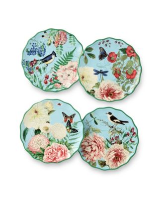 Сертифицированные международные тарелки для канапе Flora, набор из 4-х