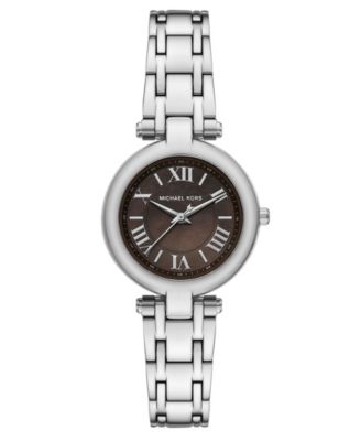 Женские часы Michael Kors Laney с тремя стрелками из нержавеющей стали серебристого цвета, 30 мм