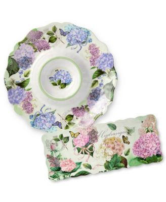 Сертифицированный международный набор для закусок из меламина для садовых дорожек из 2 предметов