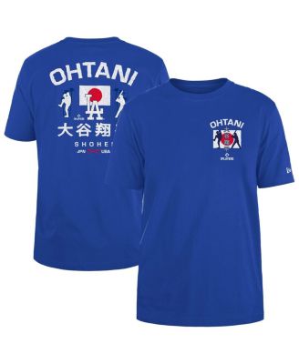 Мужская футболка Shohei Ohtani Royal Los Angeles Dodgers с японским флагом новой эры