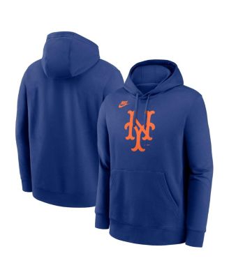 Мужская толстовка Nike Royal New York Mets Cooperstown Collection с логотипом клуба, пуловер с капюшоном