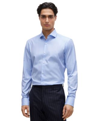 Мужская рубашка из стрейч-хлопка и саржи обычного покроя от BOSS by Hugo Boss