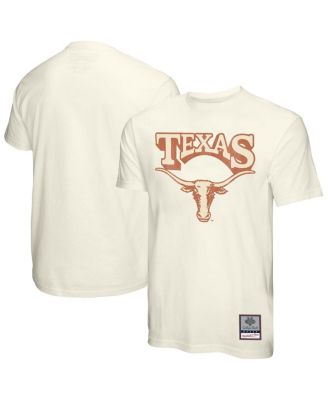 Мужская кремовая футболка Texas Longhorns в винтажном стиле Mitchell & Ness