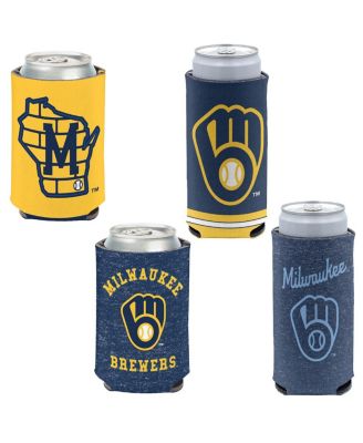 Wincraft Milwaukee Brewers Slim 12 унций. Набор из 4 банок для охлаждения пива