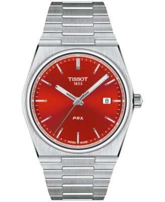 Мужские швейцарские часы Tissot PRX с кварцевым браслетом из нержавеющей стали 40 мм