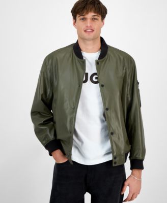 Мужская куртка-бомбер Hugo Boss Balamo из искусственной кожи