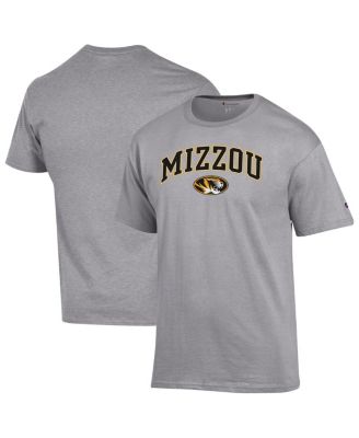 Мужская футболка с логотипом Champion's Heather Grey Missouri Tigers в виде арки поверх логотипа