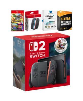 Комплект Nintendo Switch 2 + Mario Kart World с Super Mario Party Jamboree, дополнительными бонусами, кодом MightySkins и расширенной гарантией на 1 год.