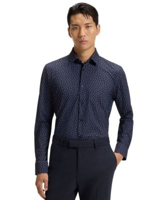 Мужская приталенная рубашка из джерси Performance от BOSS by Hugo Boss