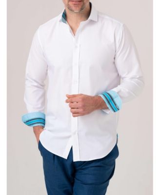 Мужская Оксфордская хлопчатобумажная рубашка обычного покроя из хлопка Koy Clothing белого цвета