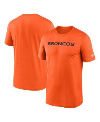 Мужская оранжевая футболка Nike Denver Broncos Prime Time Legend с надписью Wordmark Performance от Nike
