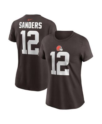 Женская футболка Nike Shedeur Sanders Brown с именем и номером Кливленд Браунс на драфте НФЛ 2025 года от Nike