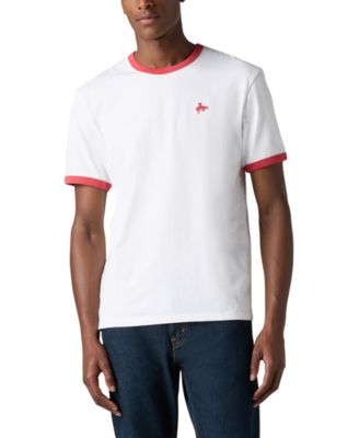 Мужская футболка Levi's® классического покроя с коротким рукавом и круглым вырезом в стиле ретро с вышивкой Ringer