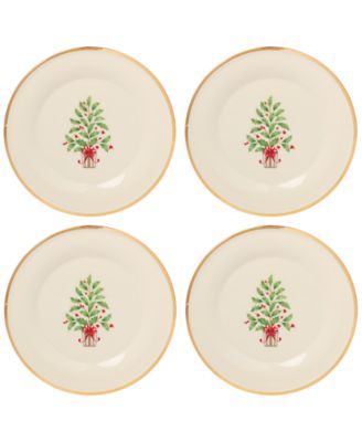 Акцентные тарелки Lenox Holiday Tree, набор из 4 штук