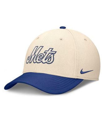 Мужская бейсболка Nike Natural/Royal New York Mets Statement Rise Performance Flex Hat