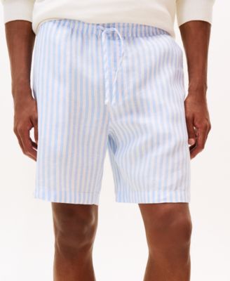 Мужские льняные шорты в полоску Tommy Hilfiger длиной 7 дюймов
