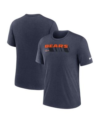 Мужская трехслойная футболка Nike Heather Navy Chicago Bears с длинным рукавом