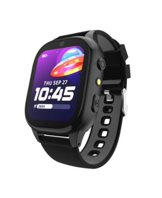 Умные часы Playzoom 4 Kids с черным кожаным силиконовым ремешком, 49 мм