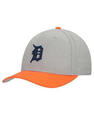 Мужская и женская шапка Mitchell & Ness серого цвета Detroit Tigers Basic Pro с регулируемой головкой серого цвета