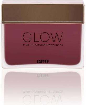 Lofree Glow Power Bank, Портативное зарядное устройство емкостью 10 000 мАч со светодиодными световыми эффектами, быстрая зарядка 22,5 Вт, USB-C для iPhone, iPad, Samsung Galaxy (180 часов работы), красный
