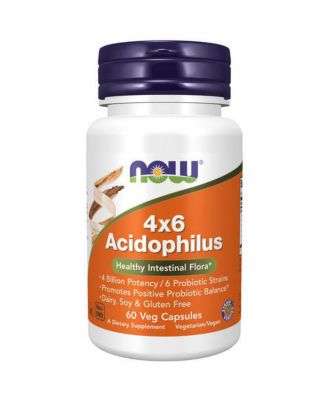 Ацидофилин Now Foods, 4 х 6 млрд., 60 капсул без цвета