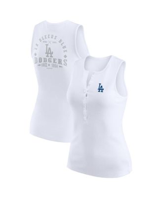 Женская майка WEAR by Erin Andrews LA Dodgers в рубчик, белая