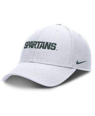Мужская белая кепка Nike Michigan State Spartans 2025 с регулируемой посадкой на поле.