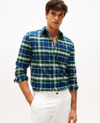 Мужская фланелевая рубашка в клетку от Tommy Hilfiger