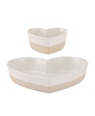 Блюда Mason Cash Rustic Charm Heart в деревенском стиле, набор из 2 блюд