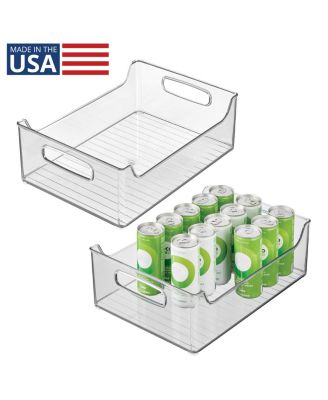 Пластиковая складная корзина для хранения IDesign с ручками, прозрачная, Сделано в США