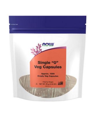 Пустые вегетарианские капсулы NOW Foods, 1000 капсул без цвета
