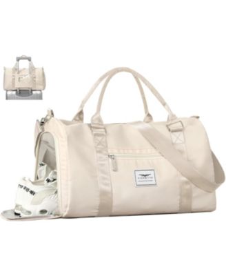 Женская спортивная сумка-тоут Urtala с карманом для мокрой одежды и отделением для обуви, спортивная сумка-переноска для девочек, идеально подходящая для путешествий, плавания, танцев, балета. Бежевый