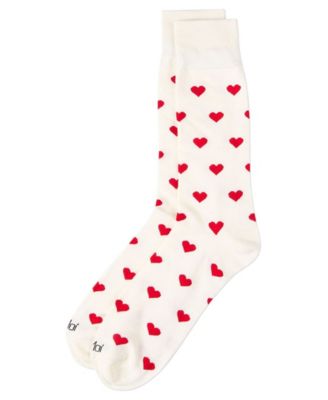 Носки MeMoi Men's Hearts Crew цвета слоновой кости/кремовый