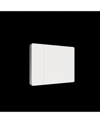 Алюминиевый зеркальный шкаф CASAINC 35×28 дюймов со светодиодной подсветкой и функцией защиты от запотевания