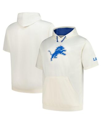 Профиль Мужской пуловер с принтом и логотипом Oatmeal Detroit Lions, толстовка с капюшоном на высокой груди, коричневый/бежевый