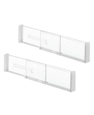 Пластиковые регулируемые перегородки для выдвижных ящиков IDesign - Набор из 2-х прозрачных