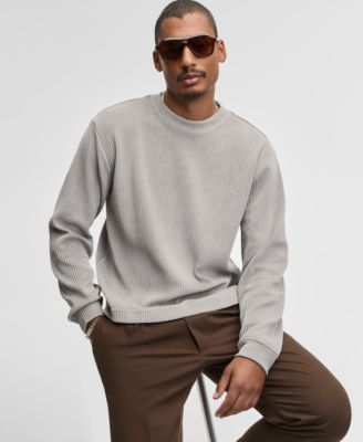 Модный мужской французский свитер в рубчик свободного кроя от Macy's Exclusive
