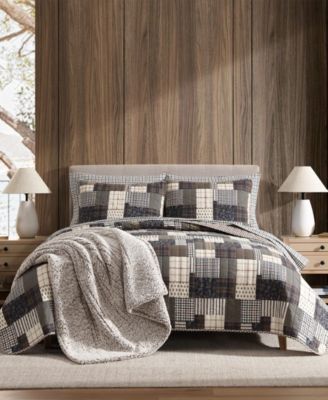Комплект стеганых одеял Eddie Bauer Antique Cotton Reversible из 3 предметов, полный /коричневый
