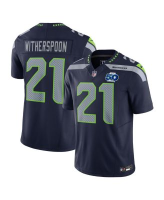 Мужская футболка Nike Devon Witherspoon College Navy Team Seattle Seahawks 50th Season Vapor F.U.S.E. Limited синего цвета