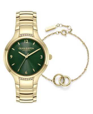 Женские подарочные часы Olivia Burton с золотым браслетом из нержавеющей стали, 34 мм золото
