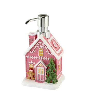 Помпа для лосьона из смолы Avanti Sparkle House розовая