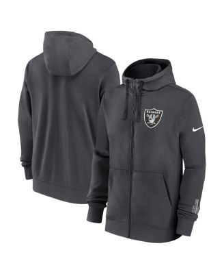 Мужская толстовка Nike Anthracite Las Vegas Raiders Prime Time Club с капюшоном на молнии