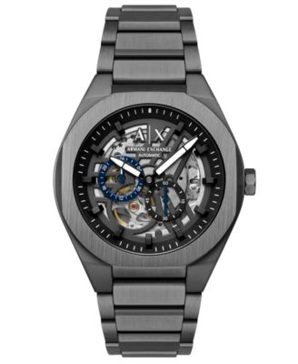 Мужские часы Armani Exchange Sync с автоподзаводом из нержавеющей стали Gunmetal, 44 мм