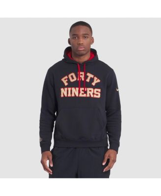 Мужская черная толстовка Nike San Francisco 49ers 2025 Rivalries Collection Club с капюшоном