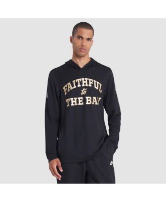 Мужская черная футболка Nike San Francisco 49ers 2025 Rivalries Collection Sideline Dri-FIT с капюшоном и длинными рукавами из коллекции Rivalries.